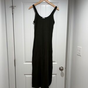 Vitamin A Olive Green Ribbed Maxi Tank Dress